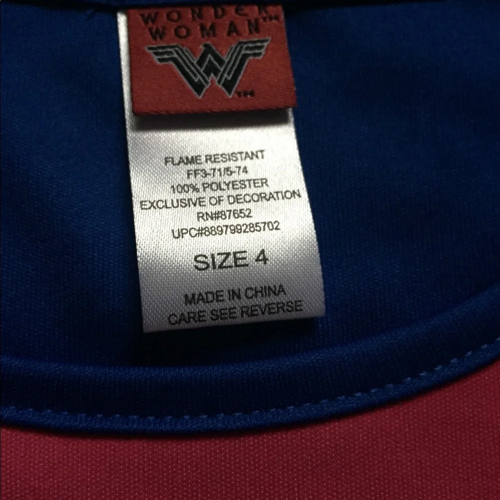 Girls Wonder Woman Pajama Set Size‎ 4